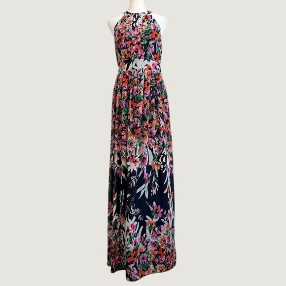 Eliza J Dresses & Skirts - Eliza J Floral Maxi Dress Size 8 Sleeveless Wedding Event Resort
